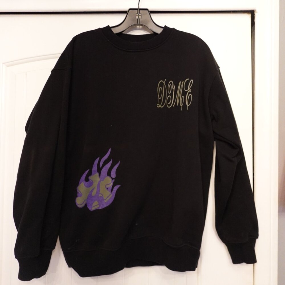 Dime Black Flamepuzz Sweatshirt (S)